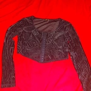 long sleeve crop top